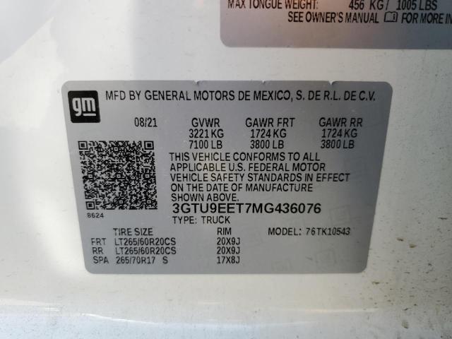 3GTU9EET7MG436076 GMC Sierra K1500 At4