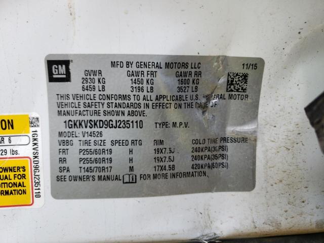 1GKKVSKD9GJ235110 GMC Acadia Slt-2