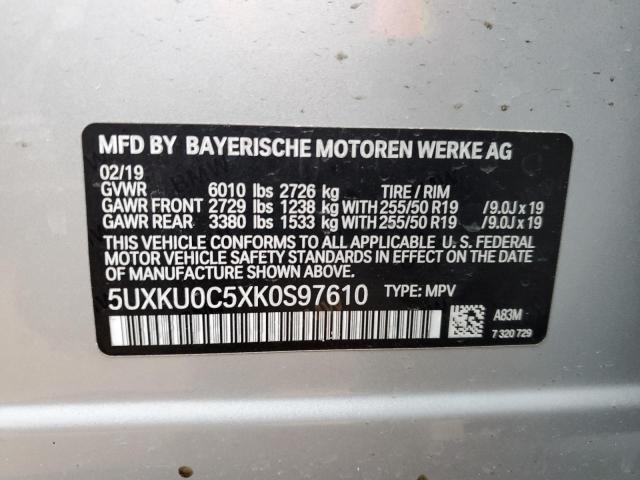 5UXKU0C5XK0S97610 BMW X6 Sdrive35i