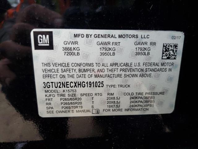 3GTU2NECXHG191025 GMC Sierra K1500 Slt