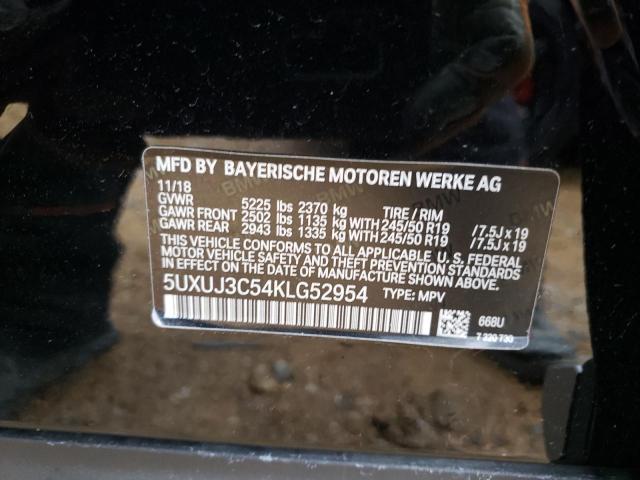 5UXUJ3C54KLG52954 BMW X4 Xdrive30i
