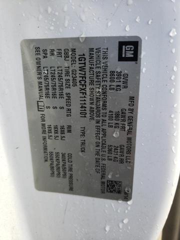 1GTW7FCFXF1114101 GMC Savana G2500
