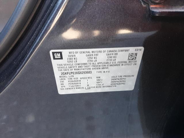 2GKFLPE3XG6293683 GMC Terrain Slt