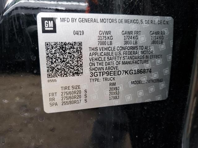 3GTP9EED7KG186874 GMC Sierra K1500 At4