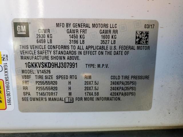 1GKKVSKD9HJ307991 GMC Acadia Limited Slt-2