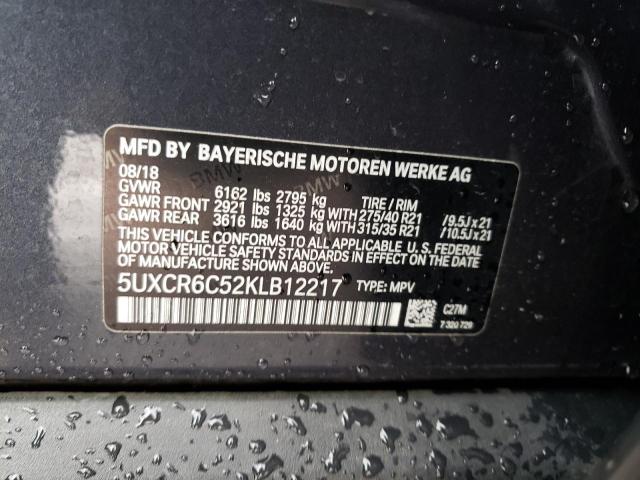 5UXCR6C52KLB12217 BMW X5 Xdrive40i