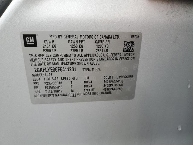 2GKFLYE36F6411281 GMC Terrain Slt