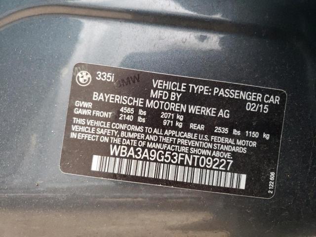 WBA3A9G53FNT09227 BMW 335 I
