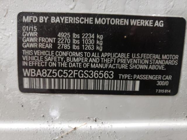 WBA8Z5C52FGS36563 BMW 328 Xigt Sulev