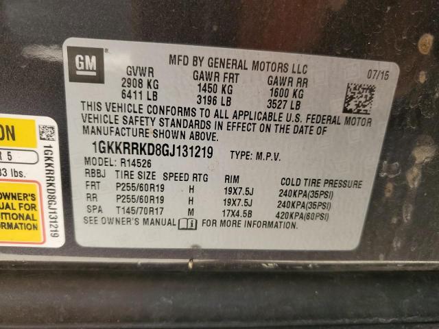 1GKKRRKD8GJ131219 GMC Acadia Slt-1