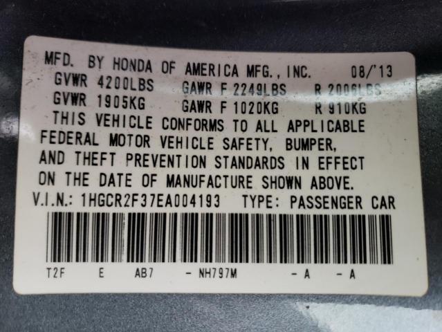 1HGCR2F37EA004193 Honda ACCORD LX