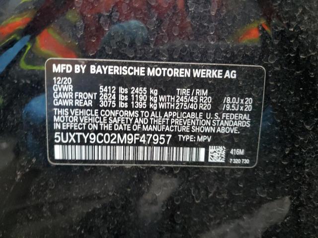 5UXTY9C02M9F47957 BMW X3 Xdrivem40i