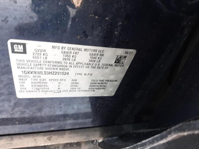 1GKKNWLS9HZ291524 GMC Acadia Slt-2
