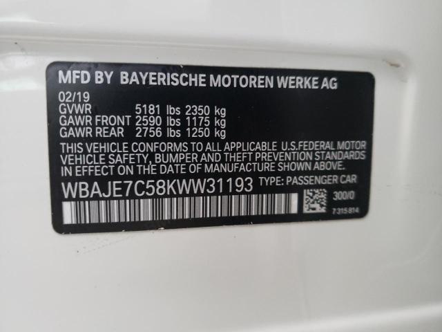 WBAJE7C58KWW31193 BMW 540 XI
