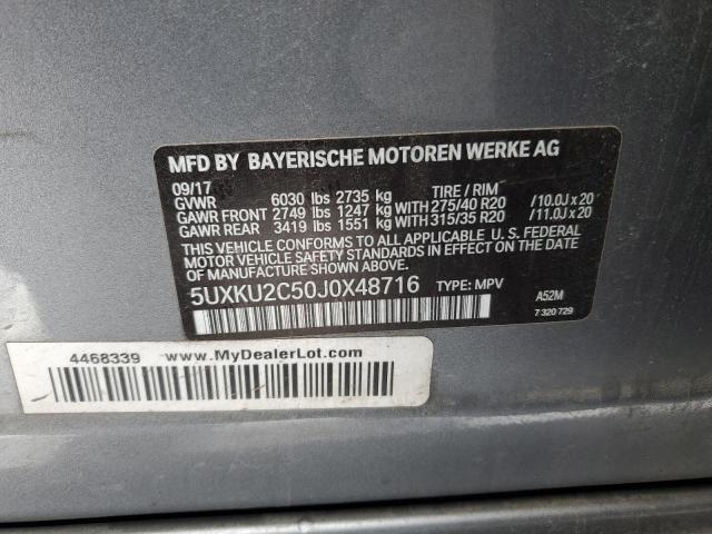 5UXKU2C50J0X48716 BMW X6 Xdrive35i