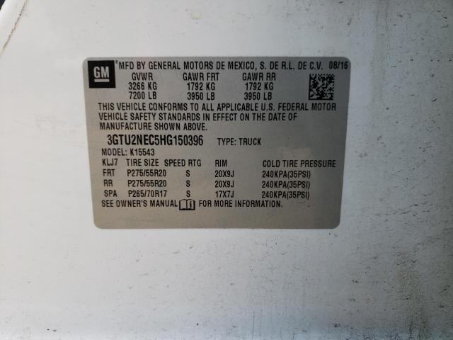 3GTU2NEC5HG150396 GMC Sierra K1500 Slt