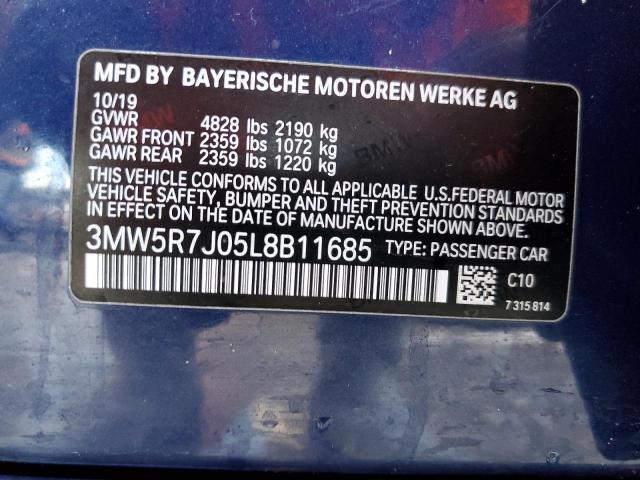 3MW5R7J05L8B11685 BMW 330XI