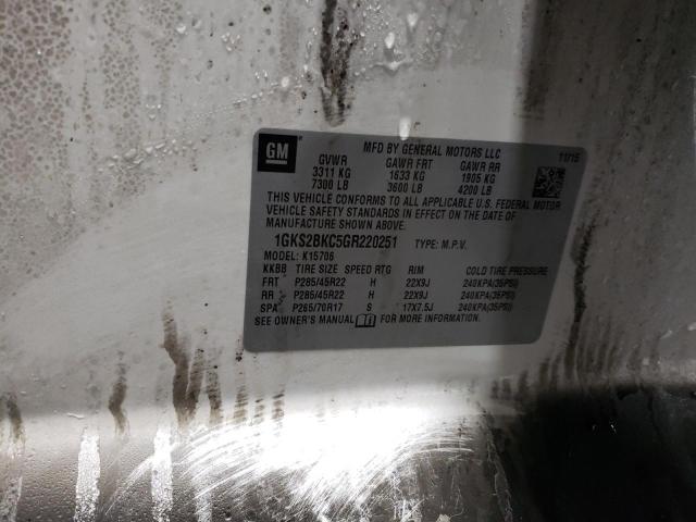 1GKS2BKC5GR220251 GMC YUKON SLT