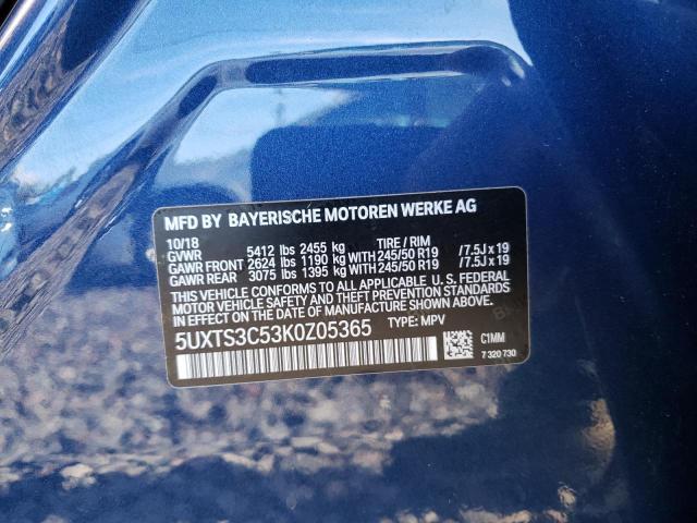 5UXTS3C53K0Z05365 BMW X3 Xdrivem40i