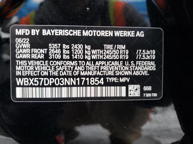 WBX57DP03NN171854 BMW X3 Xdrive30i