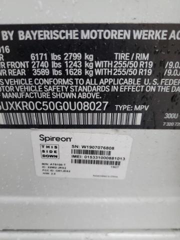 5UXKR0C50G0U08027 BMW X5 Xdrive35i