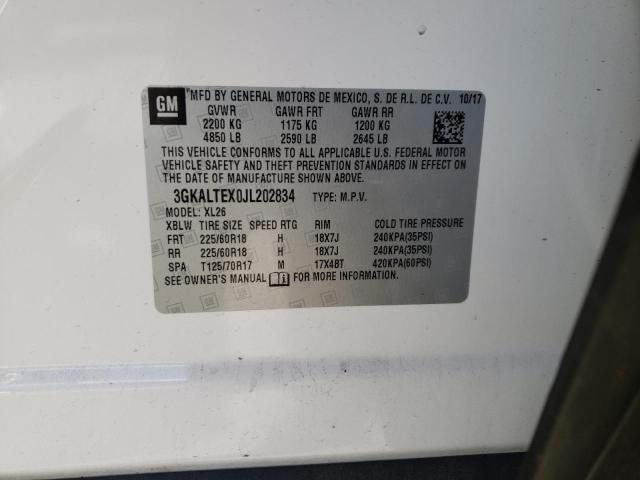 3GKALTEX0JL202834 GMC Terrain Sle