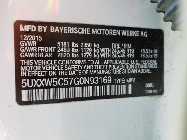 5UXXW5C57G0N93169 BMW X4 Xdrive35i
