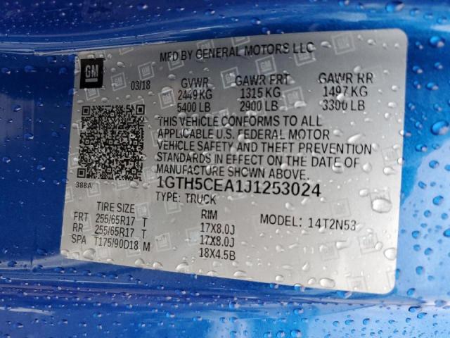 1GTH5CEA1J1253024 GMC CANYON SLE