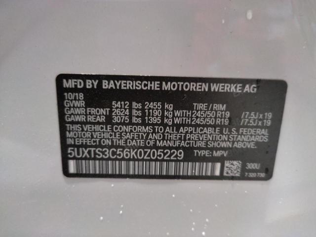 5UXTS3C56K0Z05229 BMW X3 Xdrivem40i