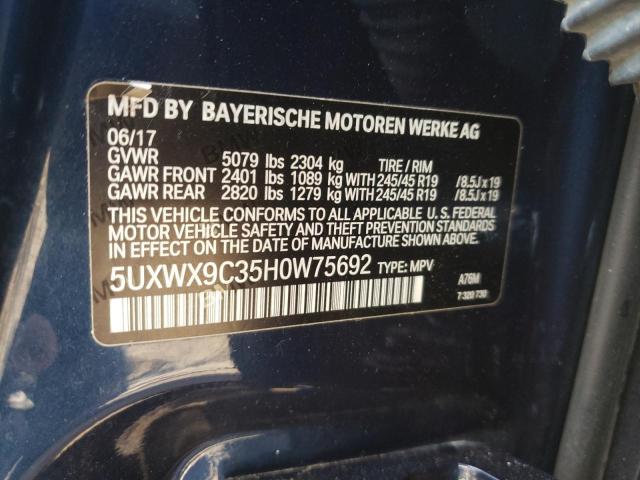 5UXWX9C35H0W75692 BMW X3 Xdrive28i