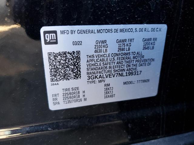3GKALVEV7NL199317 GMC Terrain Slt