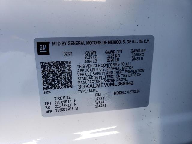 3GKALMEV0ML368442 GMC Terrain Sle