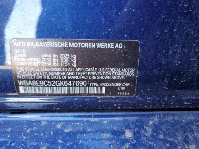 WBA8E9C52GK647690 BMW 328 I Sulev