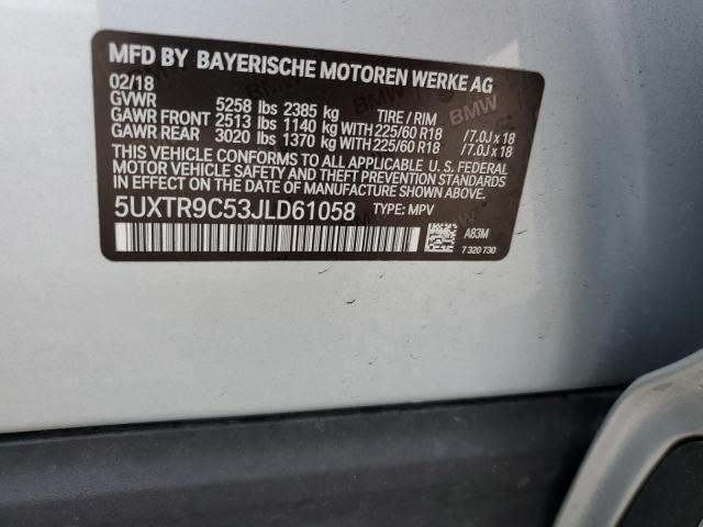 5UXTR9C53JLD61058 BMW X3 Xdrive30i