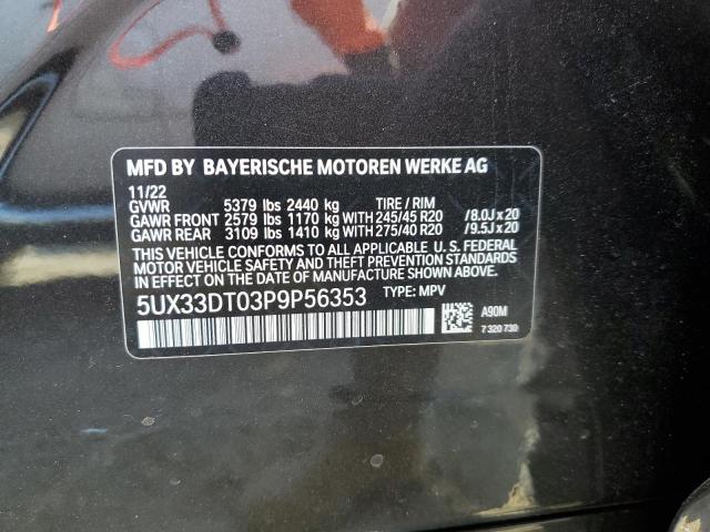 5UX33DT03P9P56353 BMW X4 Xdrive30i