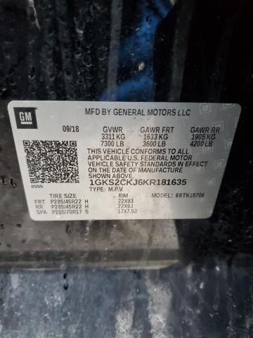 1GKS2CKJ6KR181635 GMC YUKON DENALI