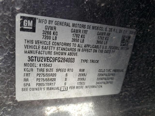 3GTU2VEC9FG284003 GMC Sierra K1500 Slt