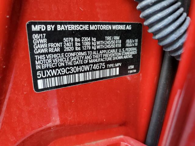 5UXWX9C30H0W74675 BMW X3 Xdrive28i