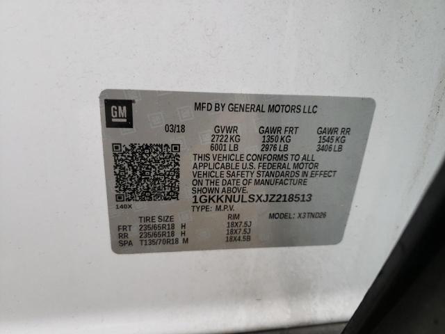 1GKKNULSXJZ218513 GMC Acadia Slt-1