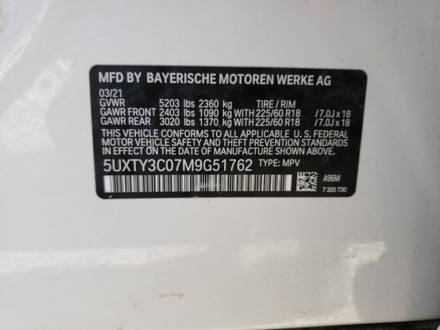 5UXTY3C07M9G51762 BMW X3 Sdrive30i