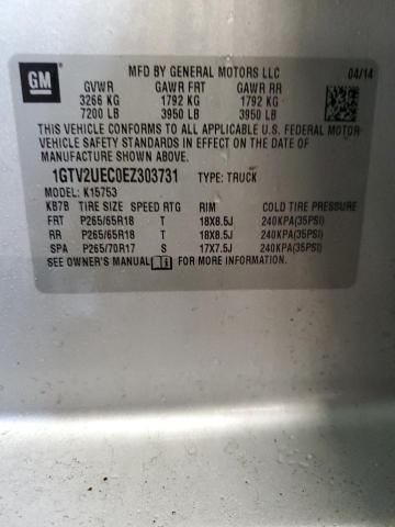 1GTV2UEC0EZ303731 GMC Sierra K1500 Sle