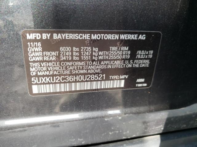 5UXKU2C36H0U28521 BMW X6 Xdrive35i