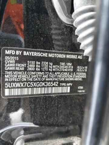 5UXWX7C5XG0K36542 BMW X3 Xdrive35i