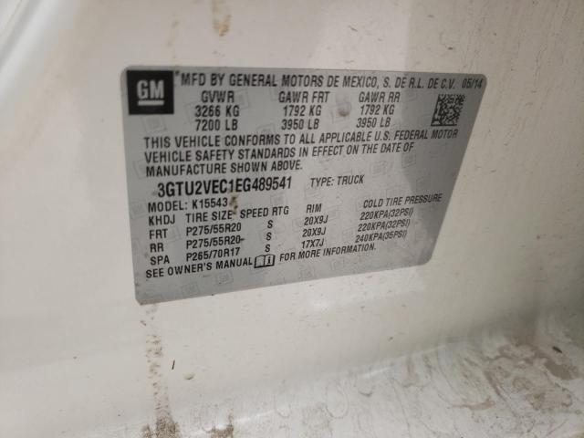 3GTU2VEC1EG489541 GMC Sierra K1500 Slt