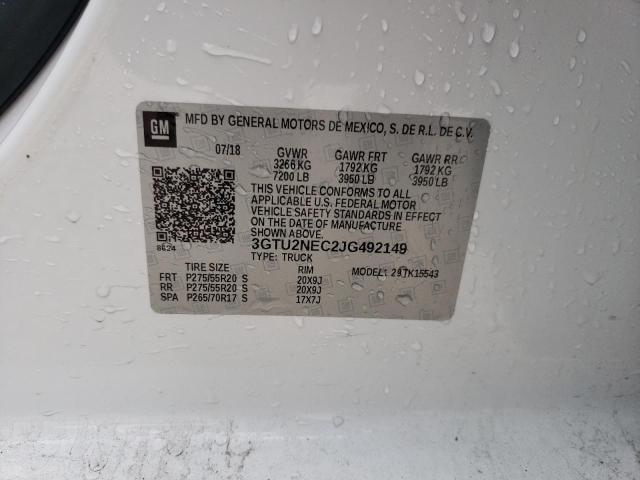 3GTU2NEC2JG492149 GMC Sierra K1500 Slt
