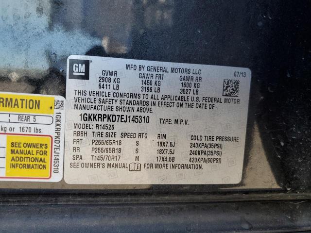 1GKKRPKD7EJ145310 GMC ACADIA SLE