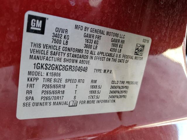 1GKS2GKC8GR304948 GMC Yukon Xl K1500 Slt