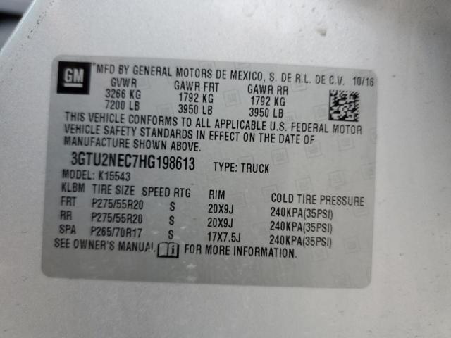 3GTU2NEC7HG198613 GMC Sierra K1500 Slt