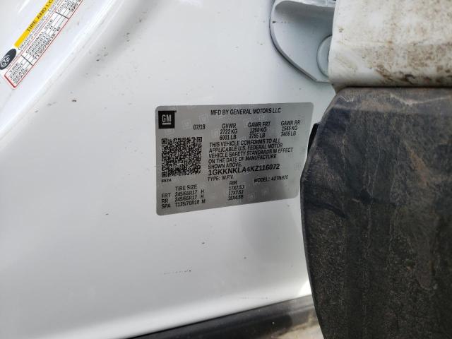 1GKKNKLA4KZ116072 GMC ACADIA SLE