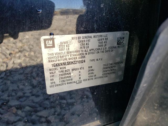 1GKKNNLSXHZ216924 GMC Acadia Slt-2